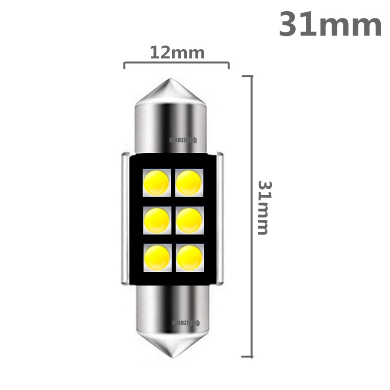 4Pcs Festoen 31Mm 36Mm 39Mm 41Mm Led Lampen C5W C10W Super Heldere Led Canbus Geen fout Auto Interieur Doom Lamp Auto Leeslampjes: 31mm