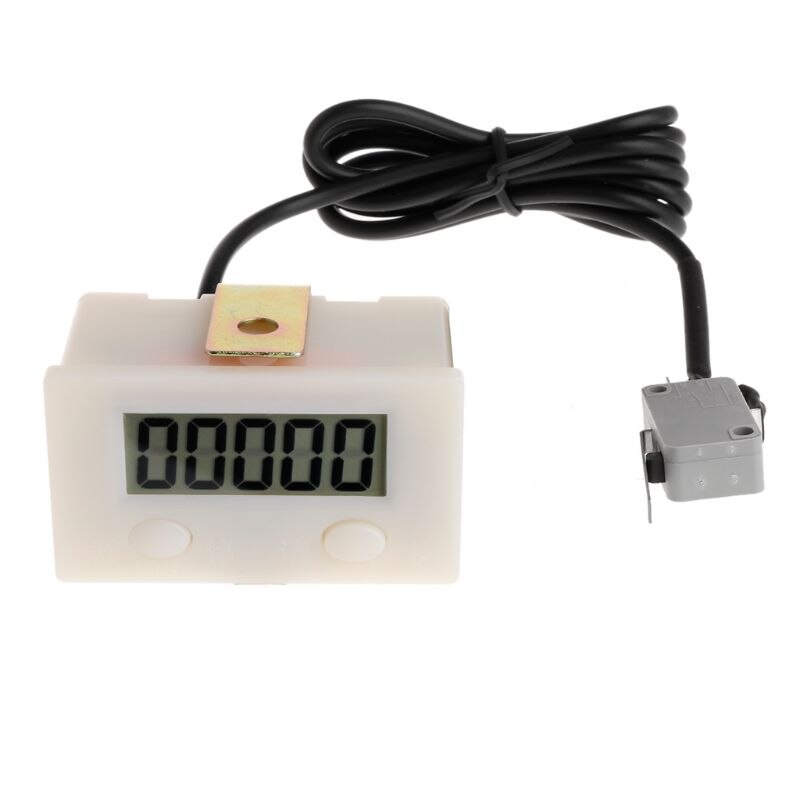 Digital 5 Digit LCD Electronic Punch Counter With Microswitch Reset&amp;Pause Button Q84D
