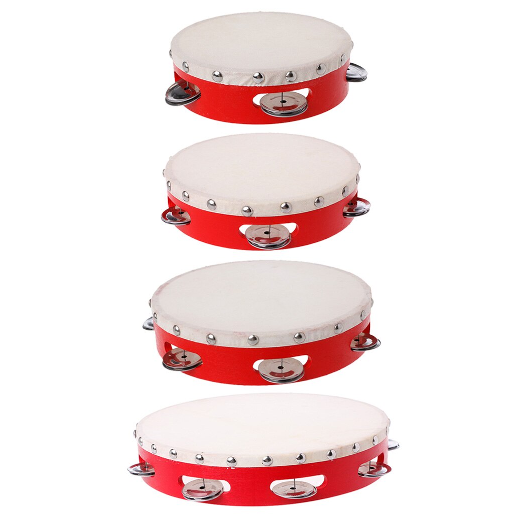 Tambourine Drum Hand Held Bell Percussion Tambourines Bells Jingles Musical Toy