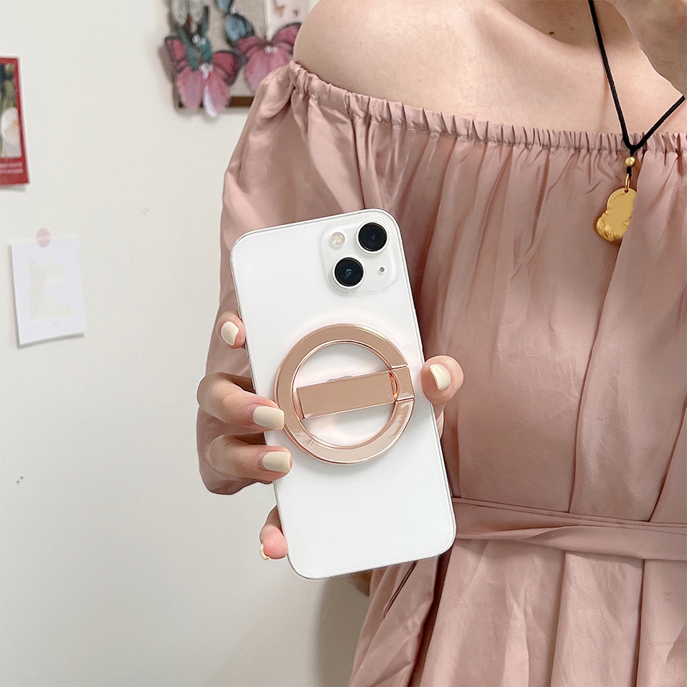 Magnesafe metalowy brokat w proszku silny magnetyczny uchwyt pierścieniowy ssący do uchwytu na telefon komórkowy z metalowym ładowaniem obrotowym 360 ° uniwersalny