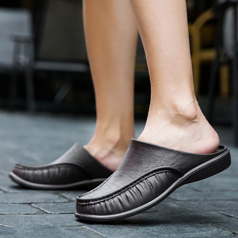 Sommersko herre tøfler 40-47 eva myk arbeid fritidssko herre snu-flopper slingbacks utendørs strandsandaler