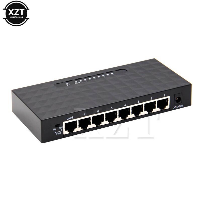 Newest High Performance 10/100Mbps LAN Networking Switches 8-Port Network Switch For Laptop FAST Switch Adapter + Power Plug