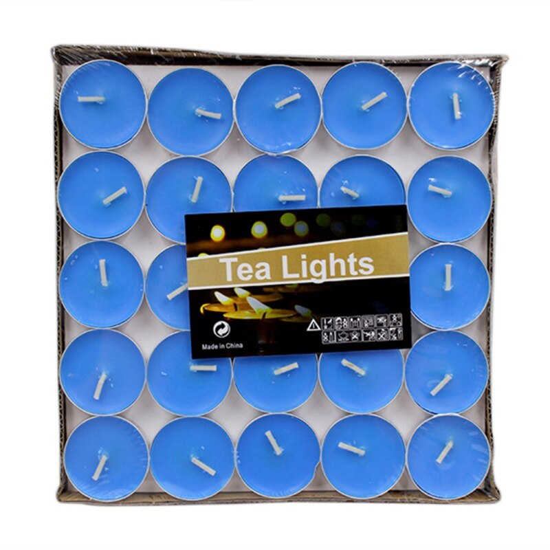 Thé cire ronde bougie pâques lanterne bougie pour la décoration église sans fumée romantique amour mariage brûlant bougies supports 50 pièces: L