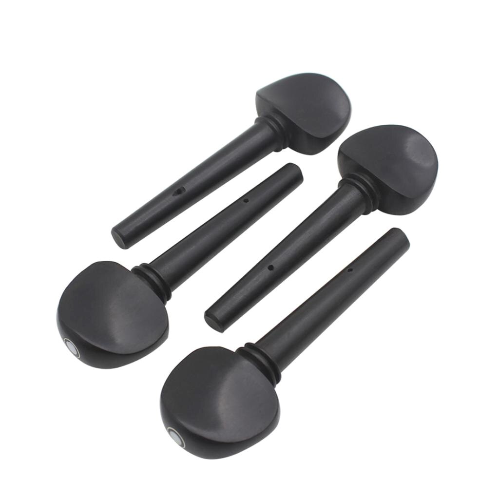 Handgemaakte 4 Stuks Ebony Cello Stemsleutels Tuners Diy Voor 3/4 4/4 Maat Cello &#39;S Accessoire