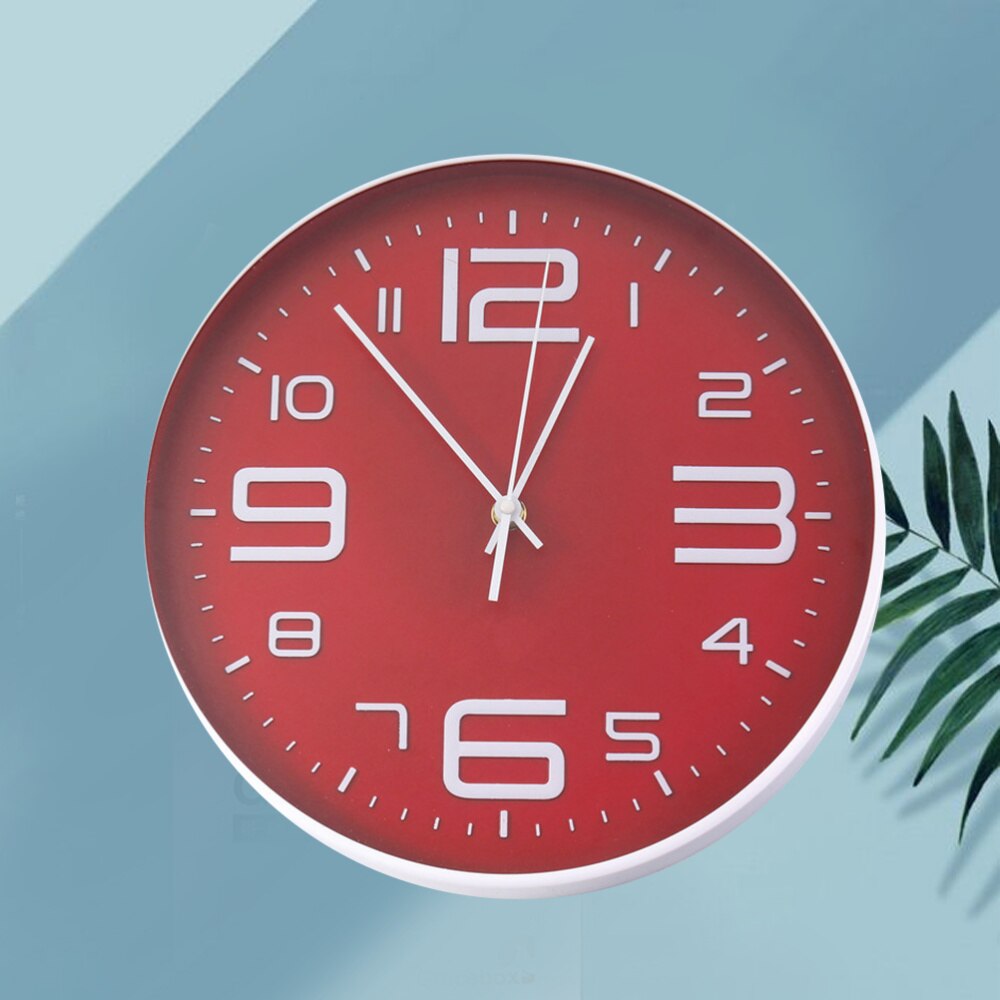 1Pc DIY Wall Clock Digital Acrylic Hanging DIY Clock for Living Room Office Without Battery (Black): Red
