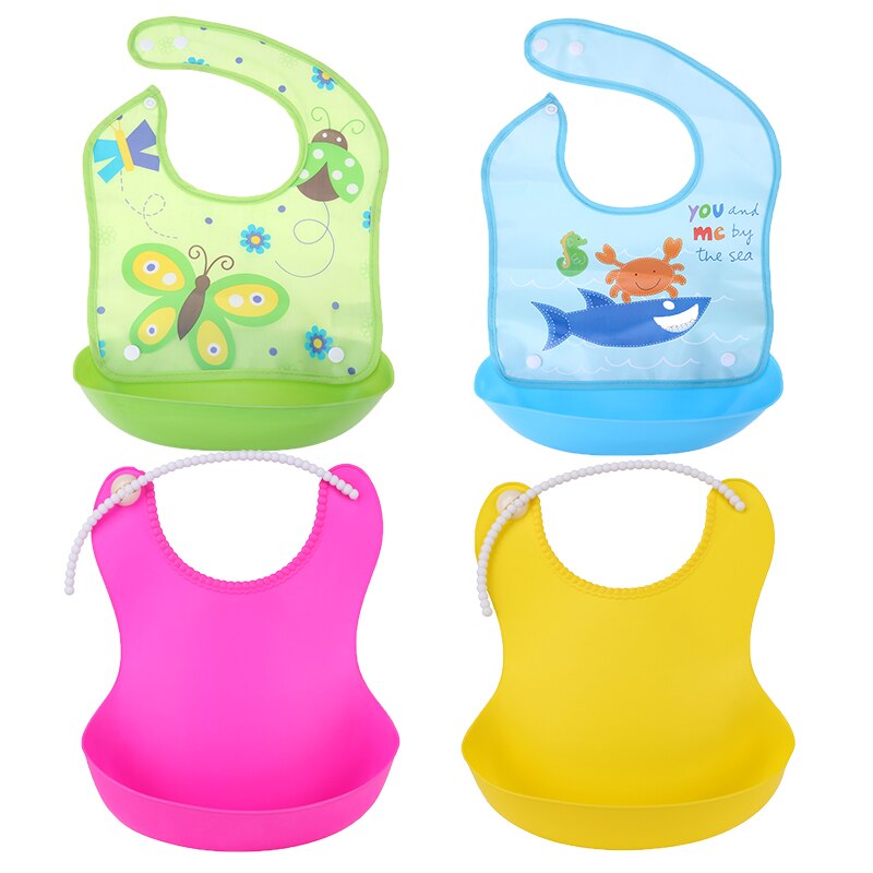 Abnehmbare Baby Lätzchen Nachahmung Silikon Wasserdichte Schürzen Baby Lätzchen Bandana Karikatur Fütterung Reis Lätzchen Baby Speichel Handtuch Baby Futter