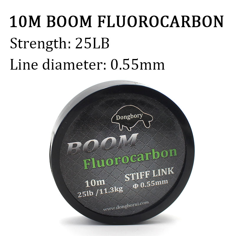 Karpe fiskeri kroglink bom fluorocarbon stiv link karpe linje metode feeder fiskeri karpe grov fiskeredskab: 25lb