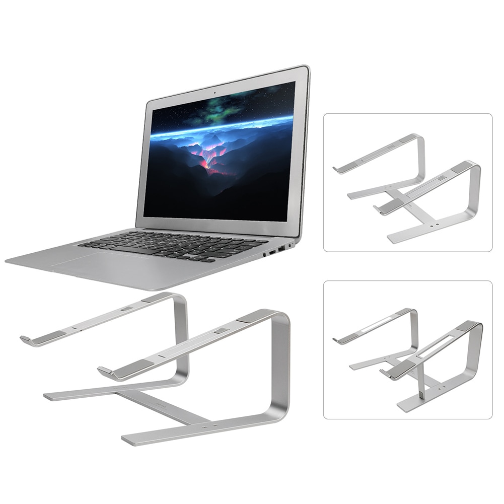 Aluminum Alloy Laptop Stand for Desk Laptop Cooling Bracket Sleek and Sturdy Laptop Riser Silver DU55