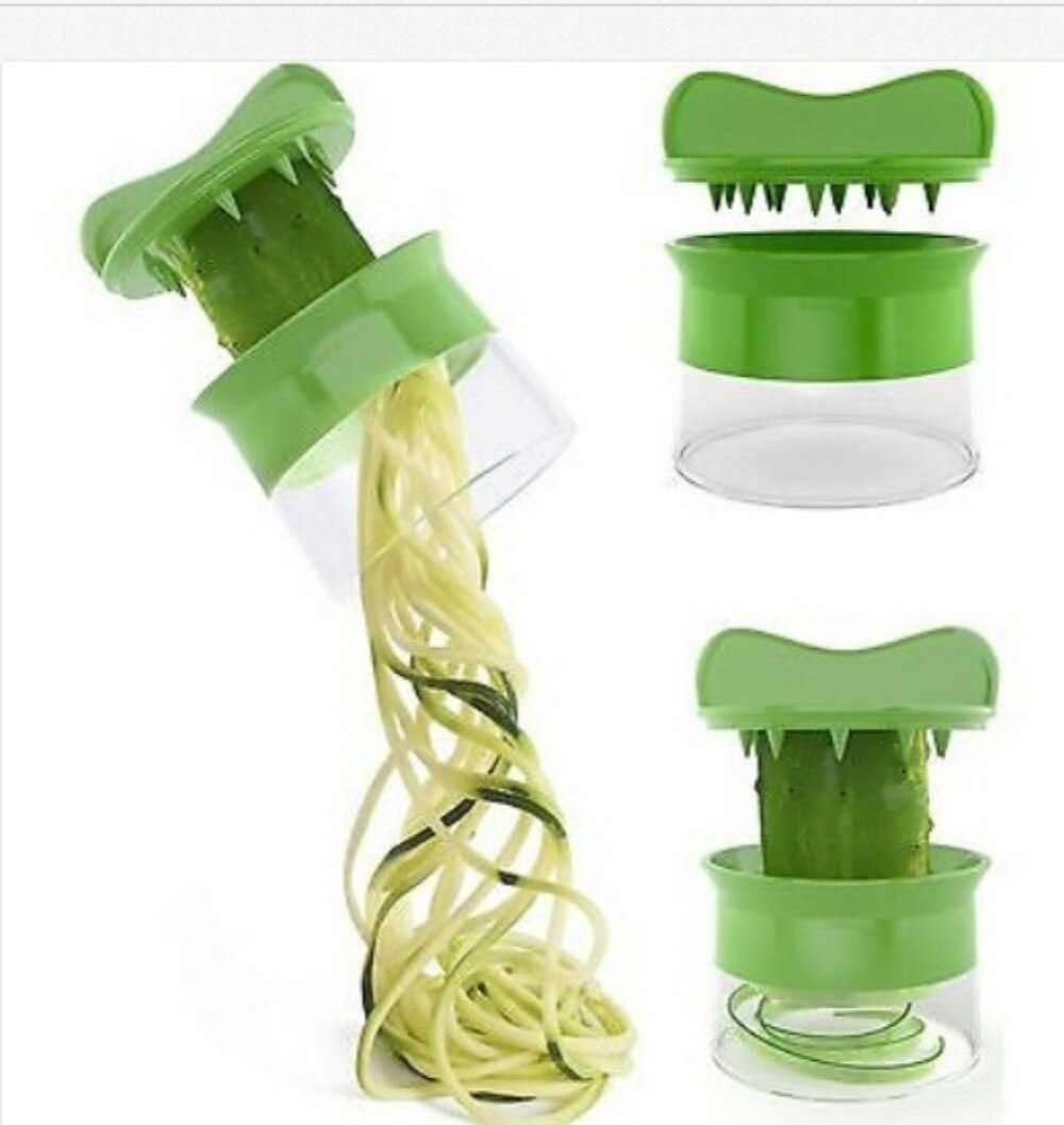 Bærbar vegetabilsk skiver kartofler spaghetti gulerod agurk rivejern spiralblad grøntsagsskæringsværktøj køkken tilbehør