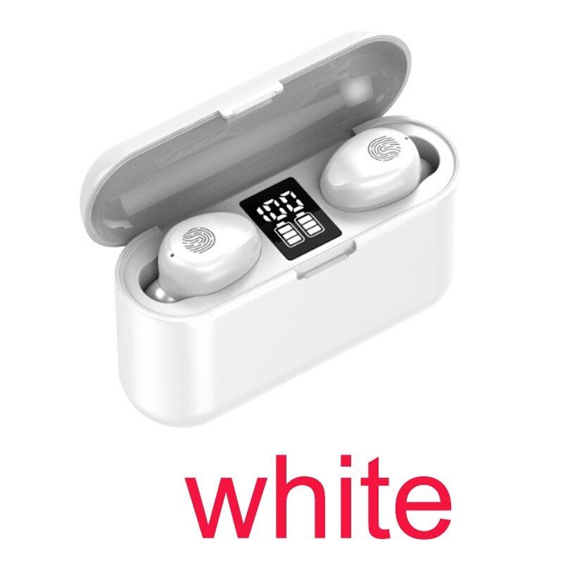 Écouteurs sans fil bluetooth 2000 TWS, casque d'écoute Binaural à correspondance automatique, étui de chargement directe mah, 1/2 pièces: B white