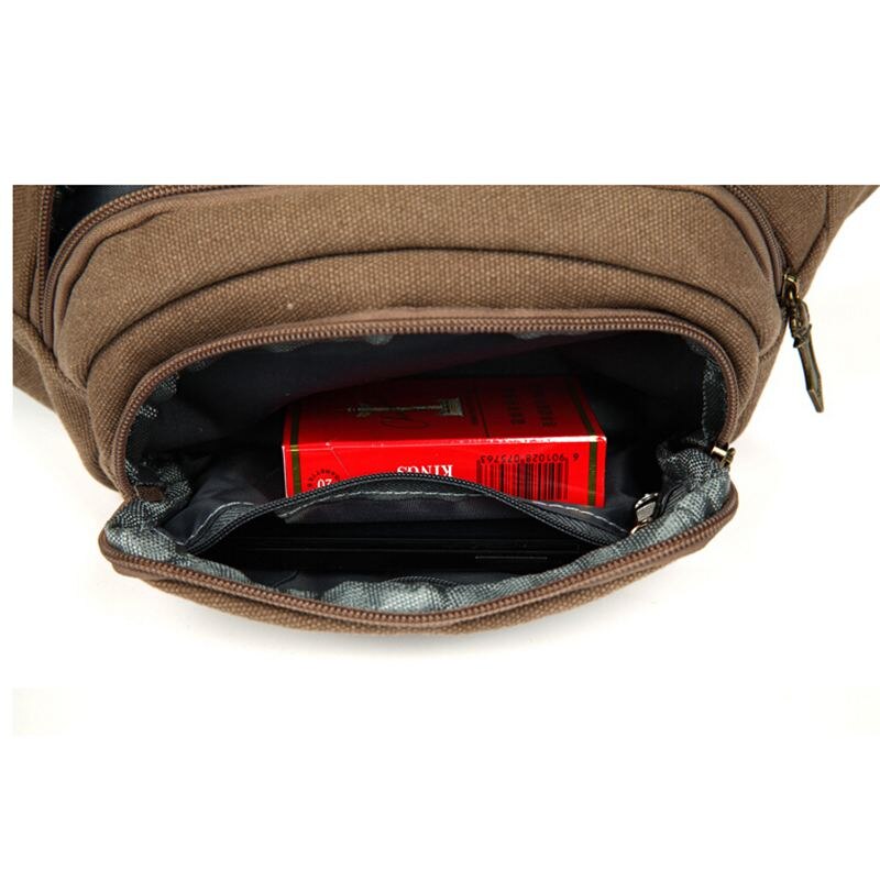 Vogue Star -Selling Multifunctionele Casual Canvas Taille Pack Organizer Tas Voor Mannen Taille Zakken LA106