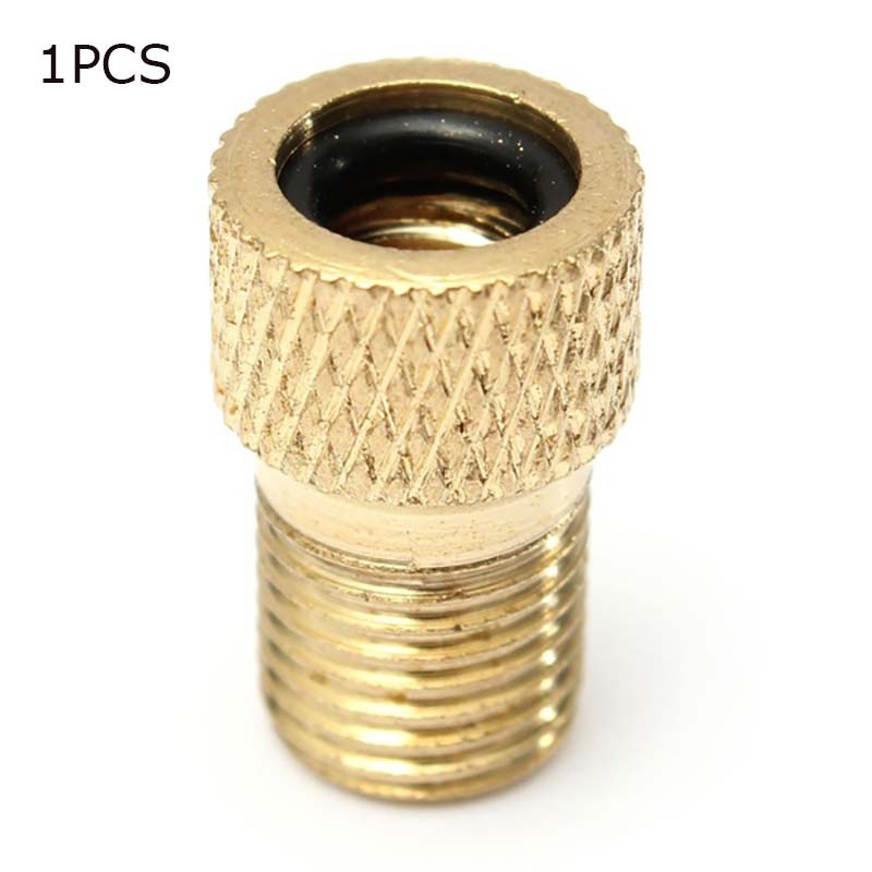 2/4PCS Valve Adapter Pump Convert to Schrader Copper Bike Air Valve Adaptor Wheels Nozzle Tube Cycling Tool for Bicycle: 1PCS