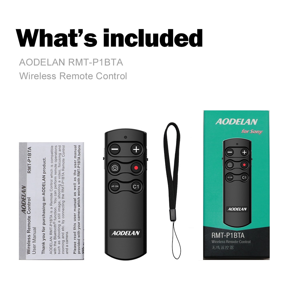 Für Sony A9 Bluetooth Drahtlose Fernbedienung Kompatibel mit A9II A6100 A6400 A6600 A7III A7RIII A7RIV RX100M7 RX0II ZV-1