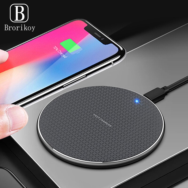 Wireless charger base for iphone xs max xr, samsung  s10 plus,  s9 s8 note 8 , 9 phone wireless fast charger qi charging adapter pad