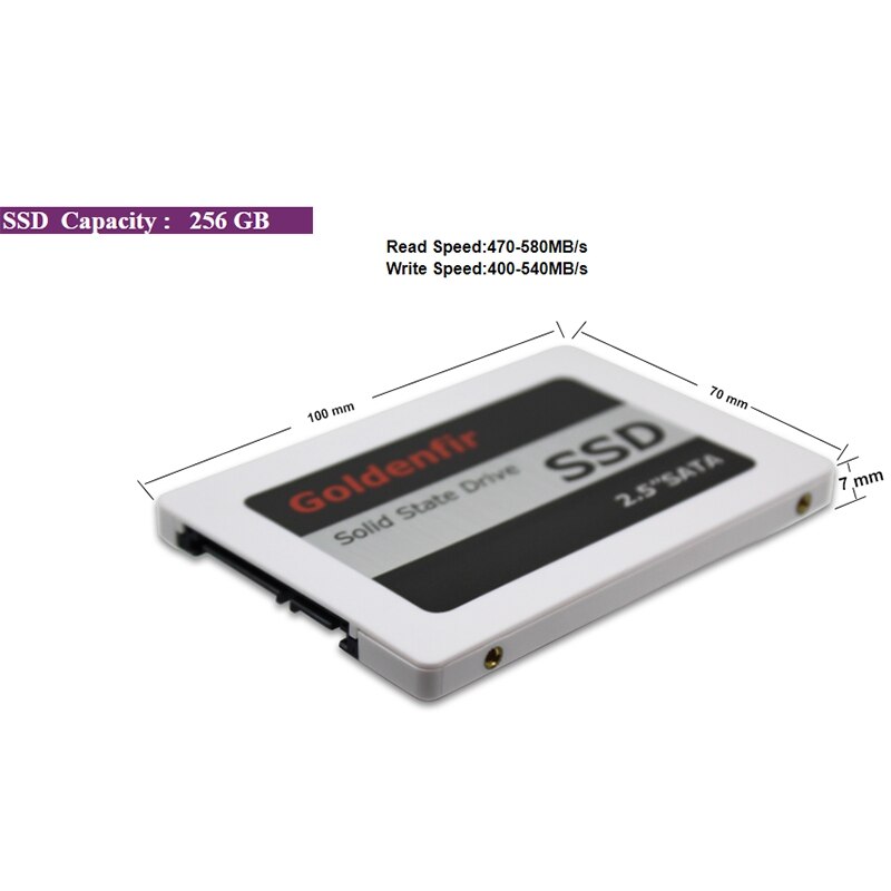 Goldenfir SSD 256GB SSD 2.5 Hard Drive Disk Disc Solid State Disks 2.5 inch Internal SSD