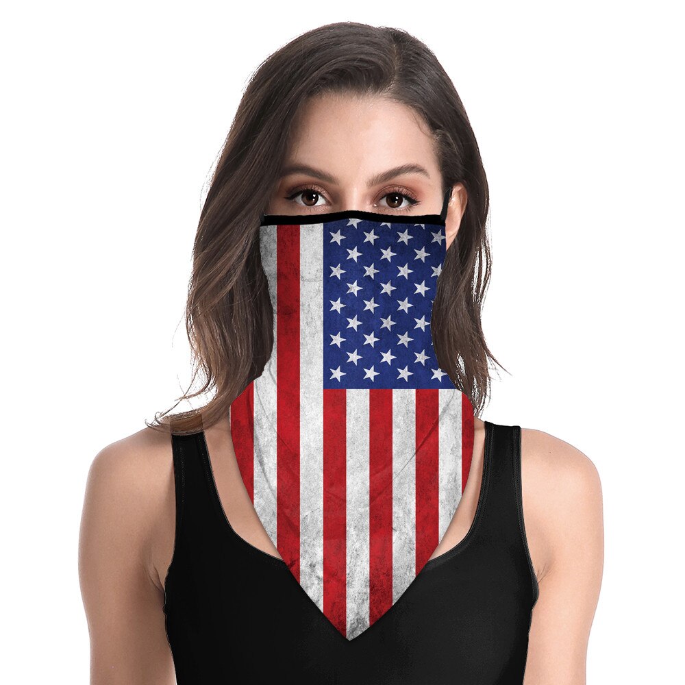 Foulard Triangle avec drapeau français, cache-nez avec crochet d'oreille, multifonctionnel, anti-poussière, respirant, Tube Bandana, réutilisable, masque de randonnée