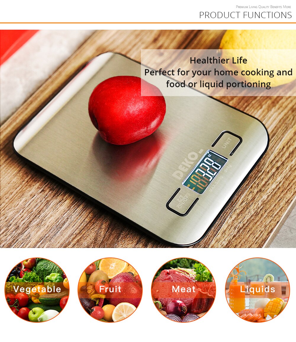 Electronic Weighing Scale Kitchen Scale LED Display Household Products Accessories Electronic Food Scales