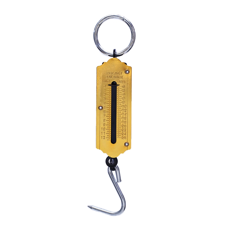 Y1UU Yellow Fishing Scale with Hook Portable Mechanical Luggage Scale Weight Scale Auto-off Function for Household Shops