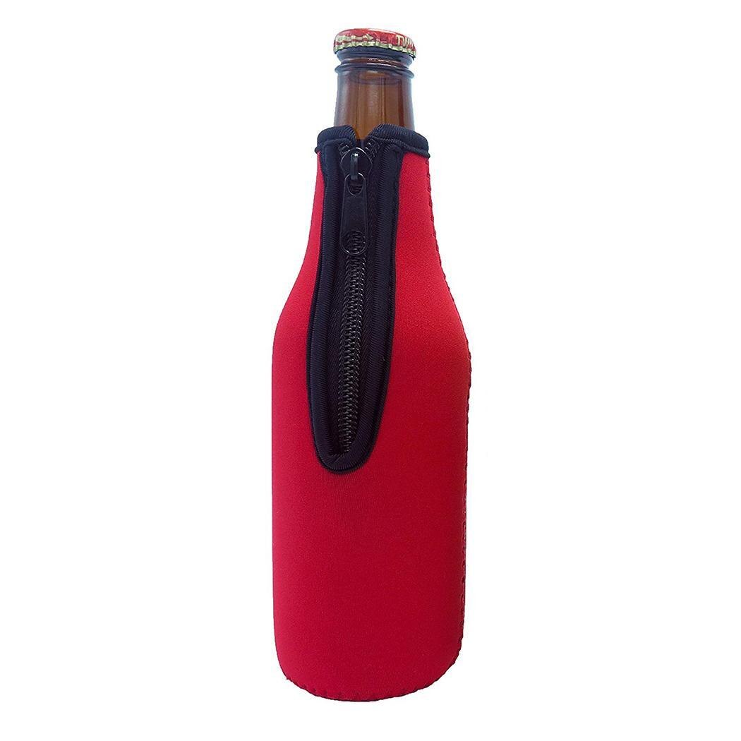 330mL Beer Solid Home Bottles Restaurant Bar Holder Neoprene Zip With Cover Bottle Sleeves Cooling Bar Supply