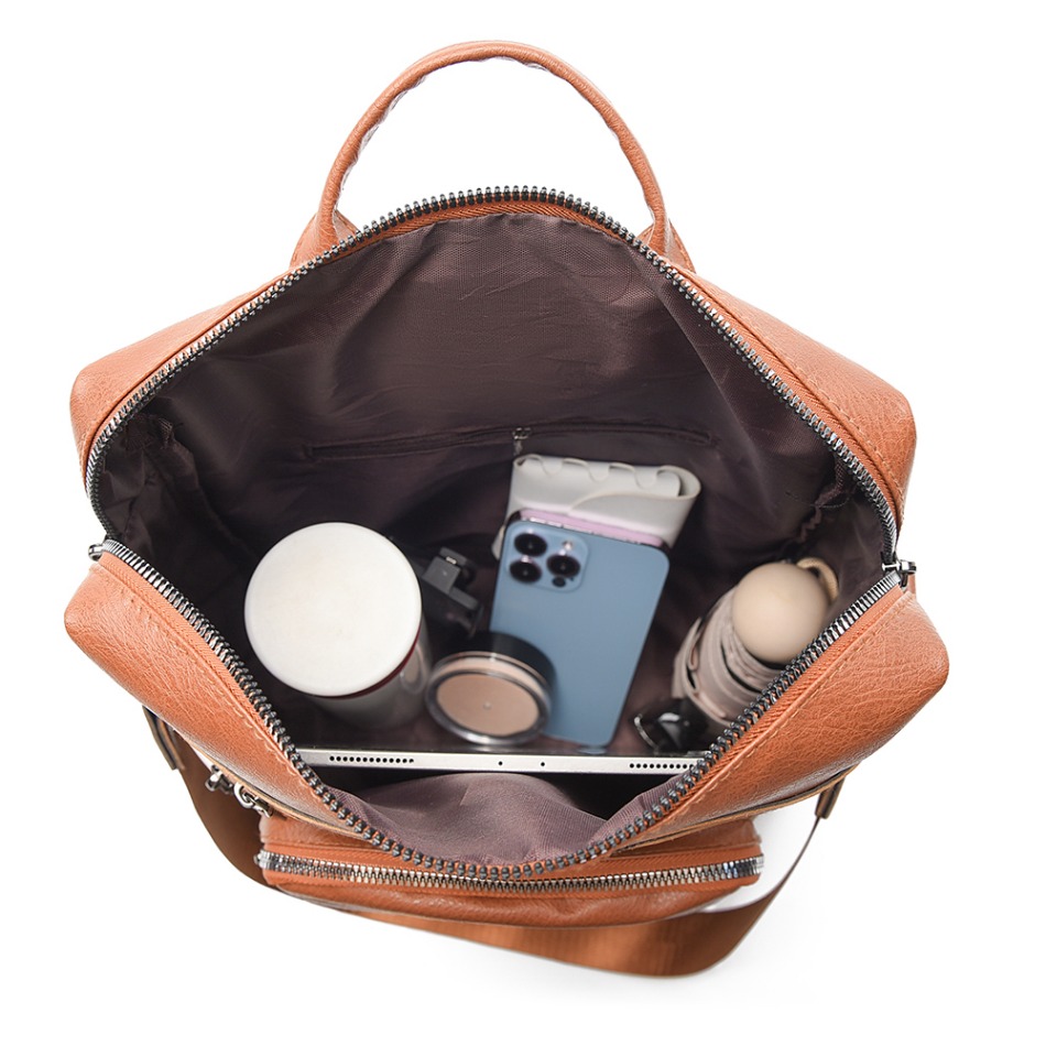 Mochila clásica de cuero de para mujer, mochila de viaje de lujo de Color sólido 2025, Mochilas escolares informales para niñas, Mochilas femeninas