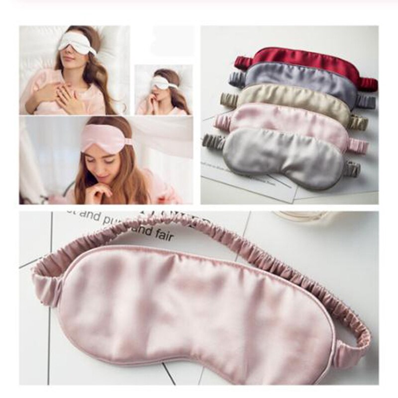 Double-Side Shading Slaapmasker Slapen Eye Mask Cover Ooglap Blinddoeken Slaapmasker Gezondheid Slaap Shield Licht Zijde