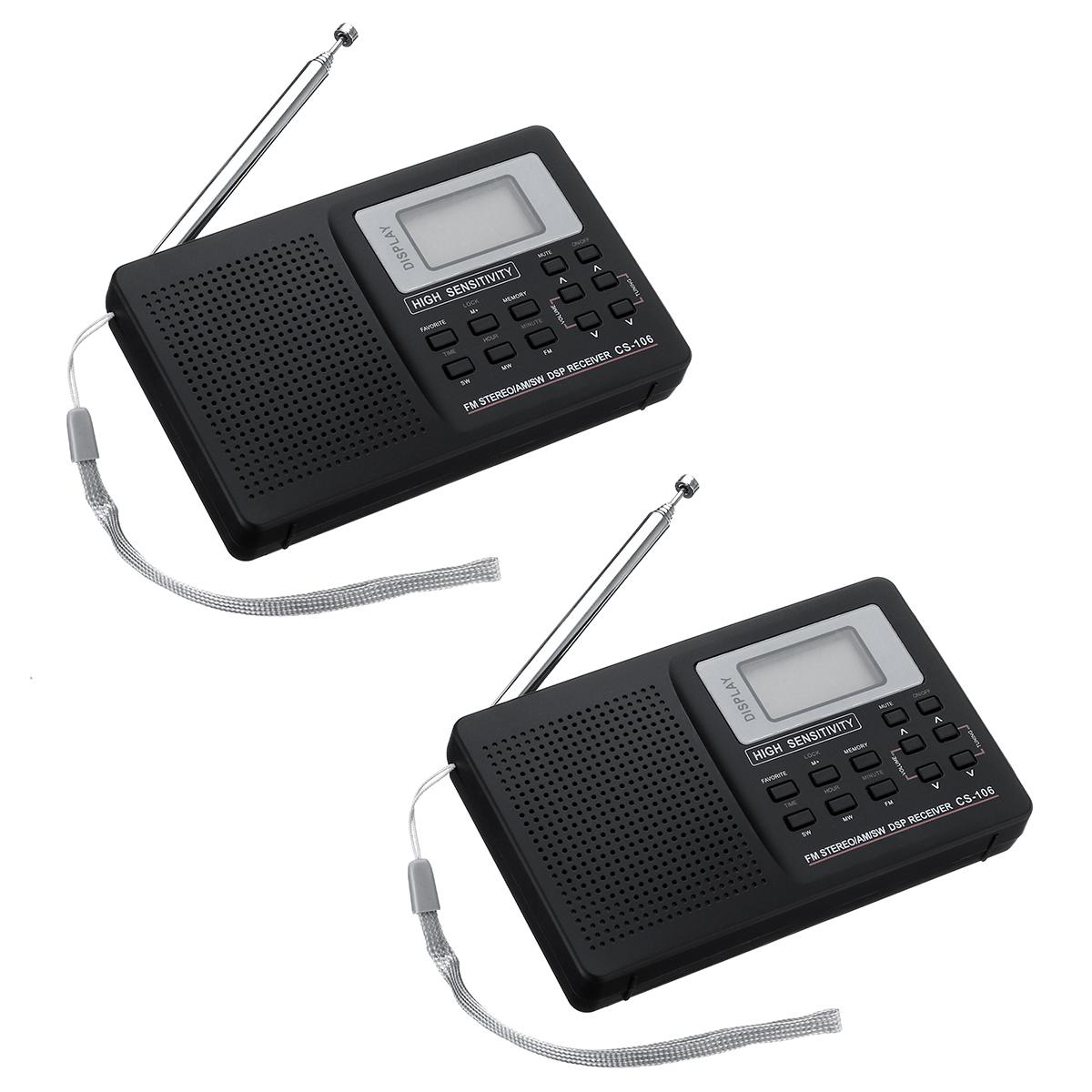 Portable Digital Radio FM Support FM/AM/SW/LW/TV Sound Full Frequency Radios Receiver Alarm Clock FM Radio Mini Full Band Radio