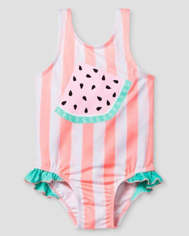 Børn badedragter piger et stykke vandmelon print badetøj piger badedragt sommer bikini