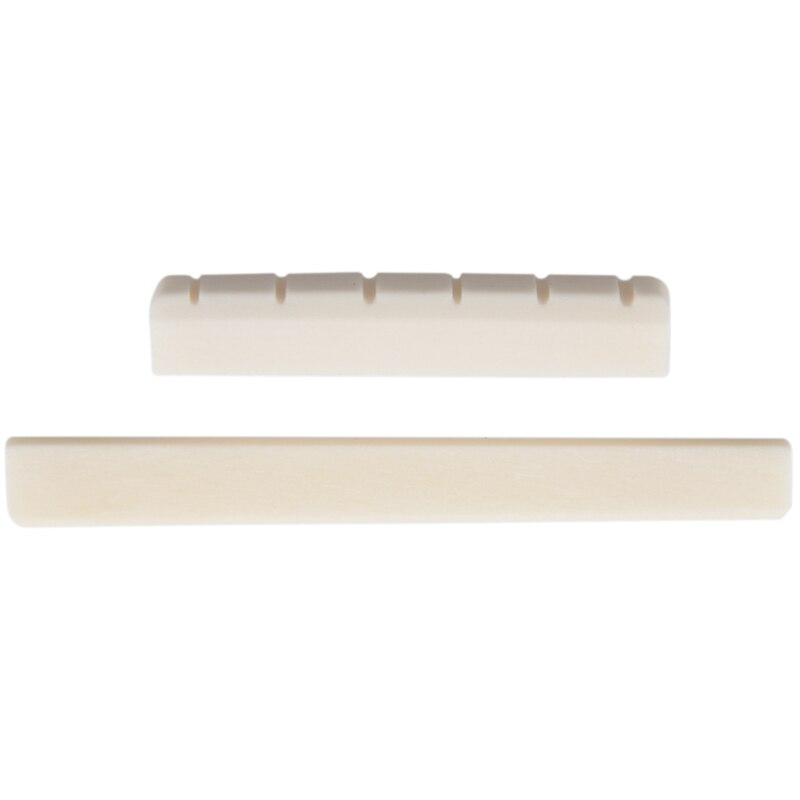 5X Classical Guitar Bone Slotted Saddle Nut Set