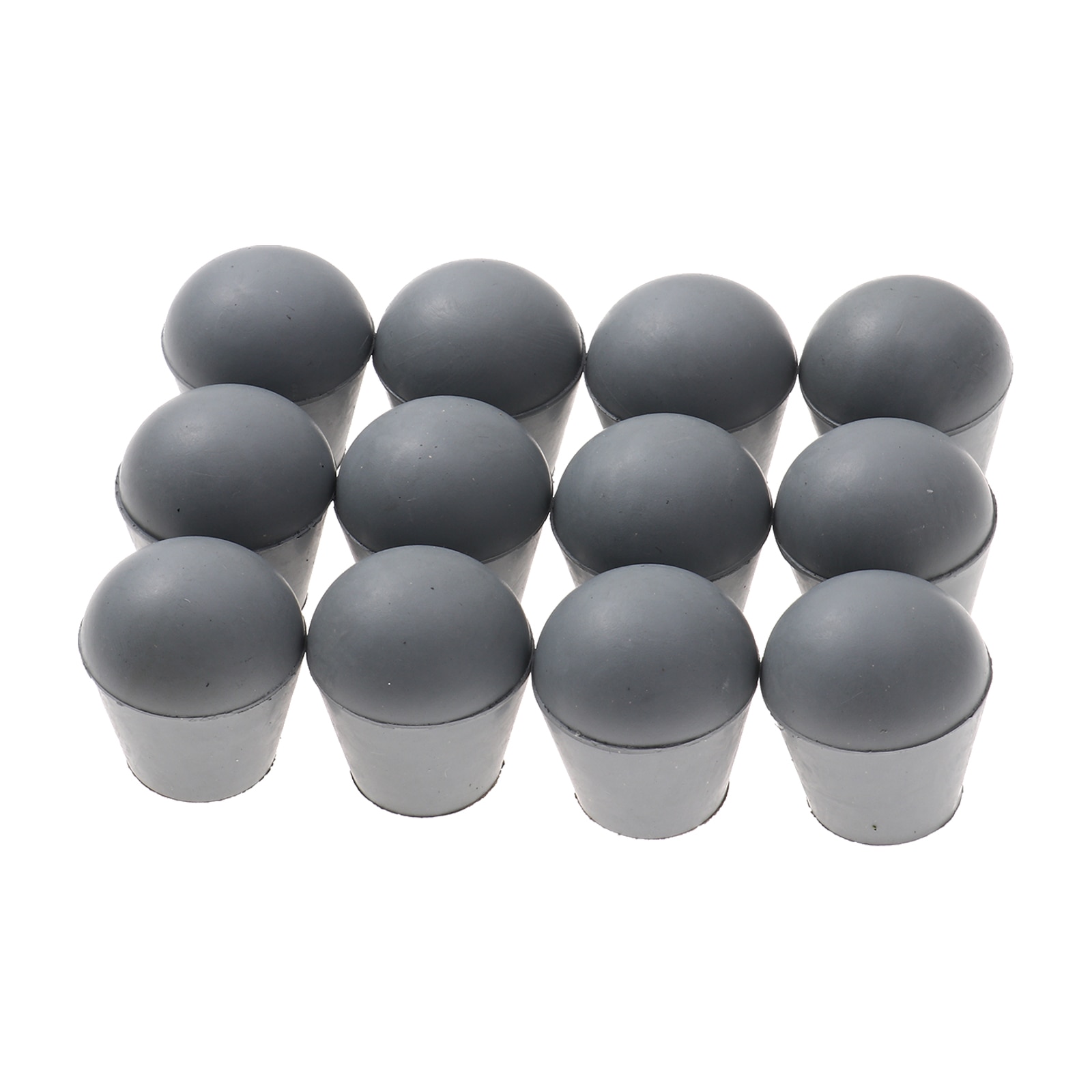12 Round Table Leg End Caps Steel Chair Tube Plugs Anti Slip Rubber Feet Cups Furniture Foot Tip End Covers Legs Floor Protector
