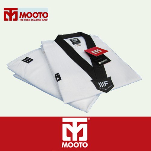 MOOTO-uniforme básico de Taekwondo, WTF, Dobok, 3 líneas, materiales para niños y adultos
