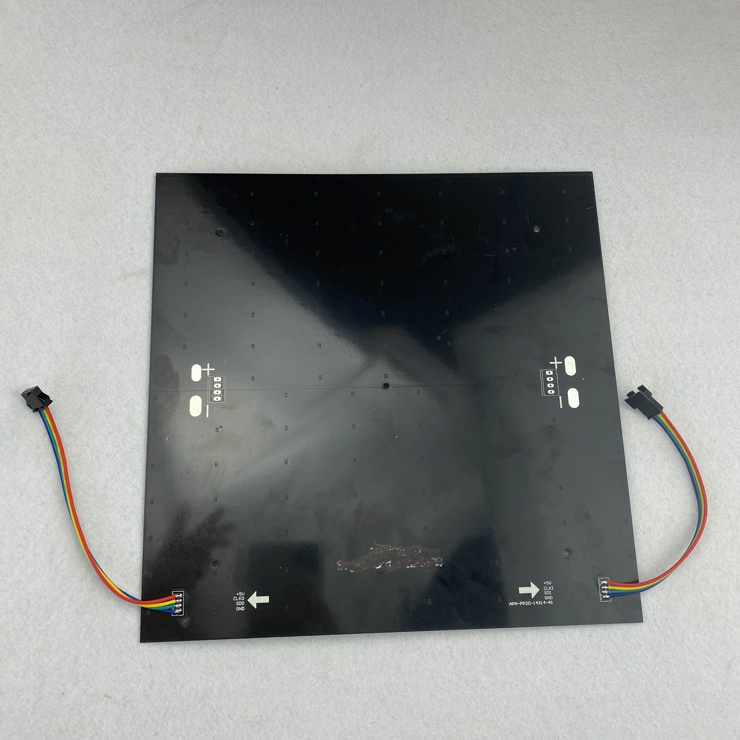 SK9822 P20mm addressable full color RGB indoor LED Display unit panel,14*14pixels,280mm*280mm;Aluminum plate