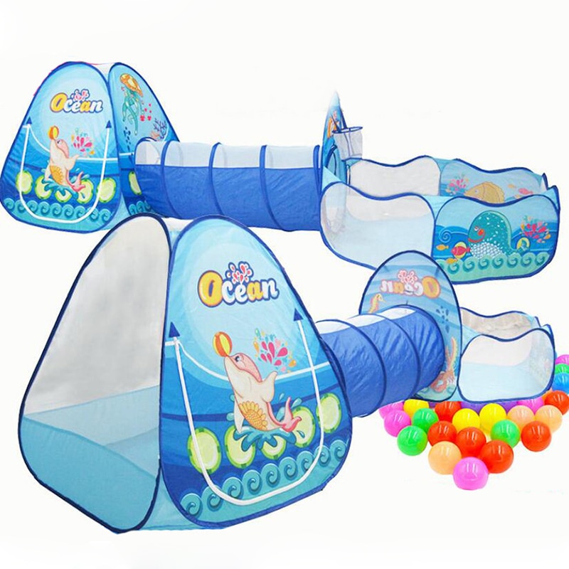 Speelgoed Tunnel Tent Oceaan Serie Cartoon Game Grote Ruimte Ballenbak Draagbare Zwembad Opvouwbare Kinderen Outdoor Sport Educatief Speelgoed