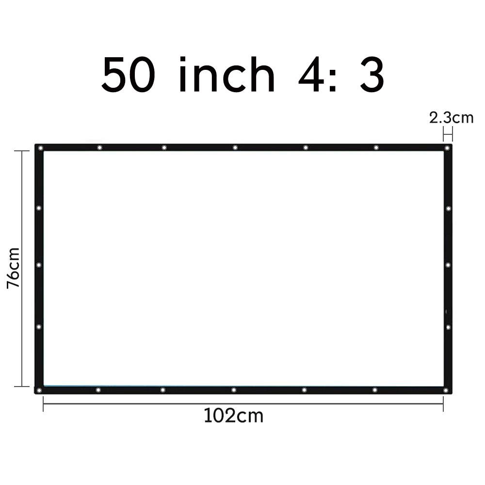 Projection Screen Movie Curtain Practical Portable Polyester Waterproof Room Moisture Proof Movie Cloth Home Shade Sail Shelter