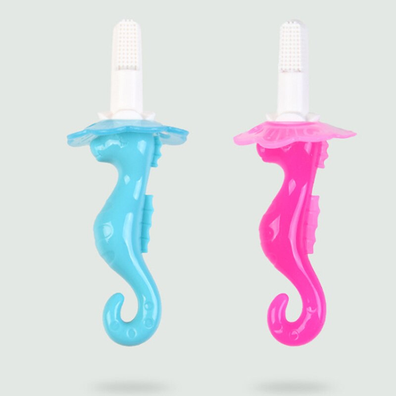 Seahorse Forma bebê Lactentes Crianças Macio Seguro Formação Escova de Dentes Escova de Dentes Crianças Mordedor Mordedor Crianças de Mascar