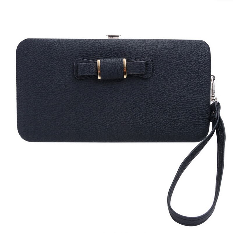 Dames portemonnee dames dames portemonnee drukknoop portemonnee telefoon tasje strik multi-card bit kaarthouder portemonnee dames luxe billetera mujer: En