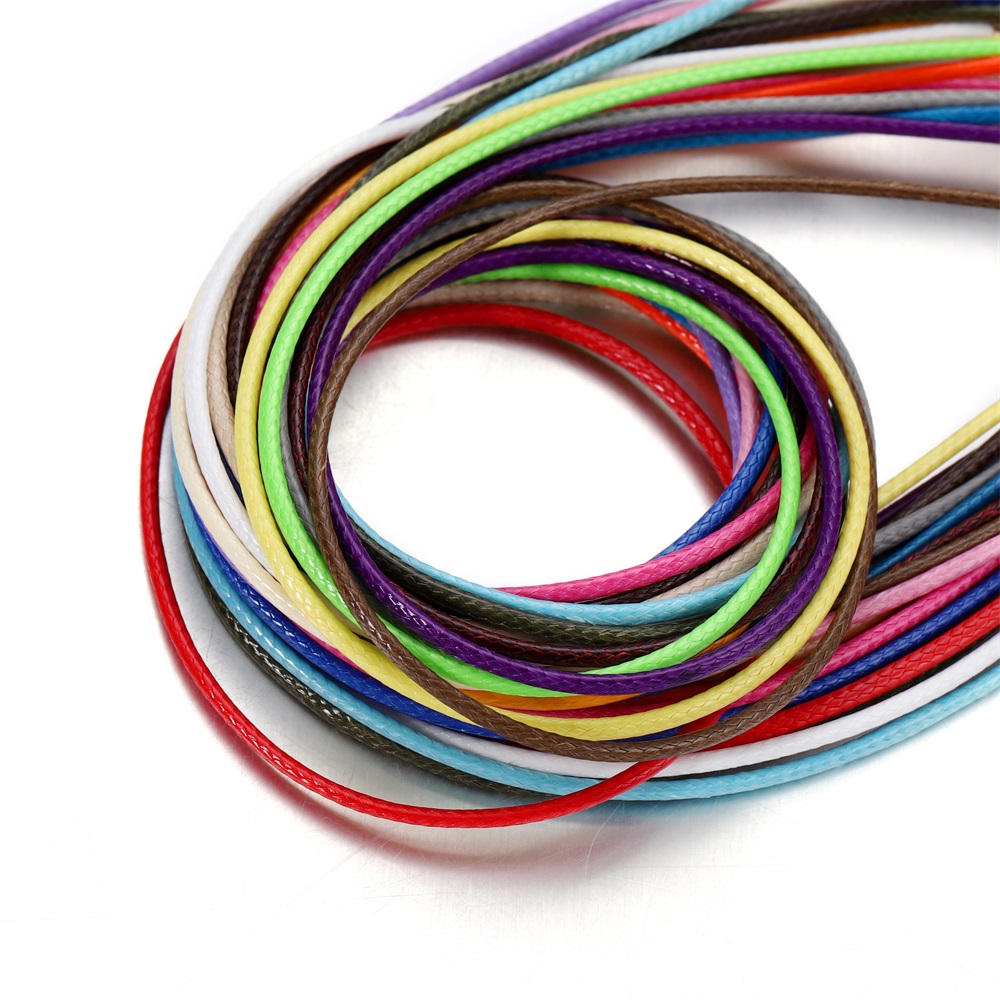 10 unids/lote 1,5mm cordón de cuero COLLAR COLGANTE con cierre cuerda trenzada ajustable para fabricación de joyería DIY collar pulsera Acces