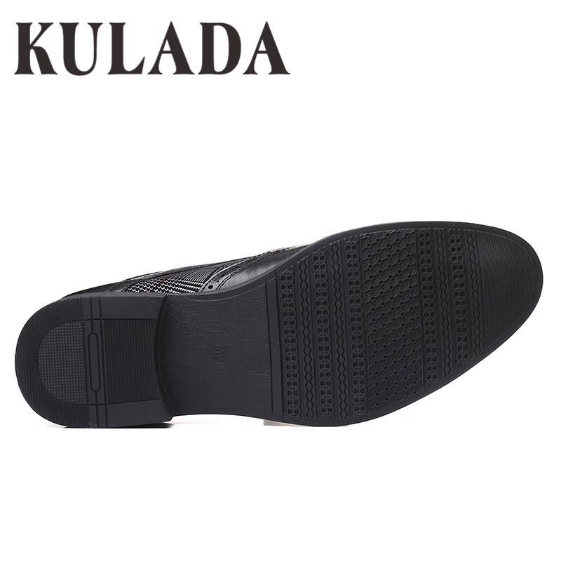 KULADA chaussures hommes chaussures richelieu confortable respirant chaussures formelles de chaussures habillées de luxe