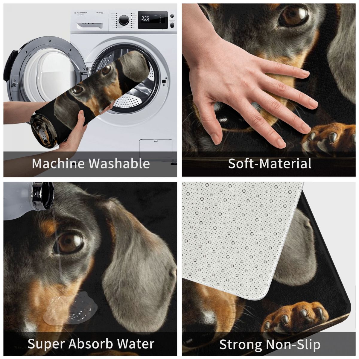 Teckel Hond Foto Portret Deurmat Gedrukt Slaapkamer Entree Vloermat Balkon Tapijt Deur Mat Huisdieren Dier Decoratie Karpetten