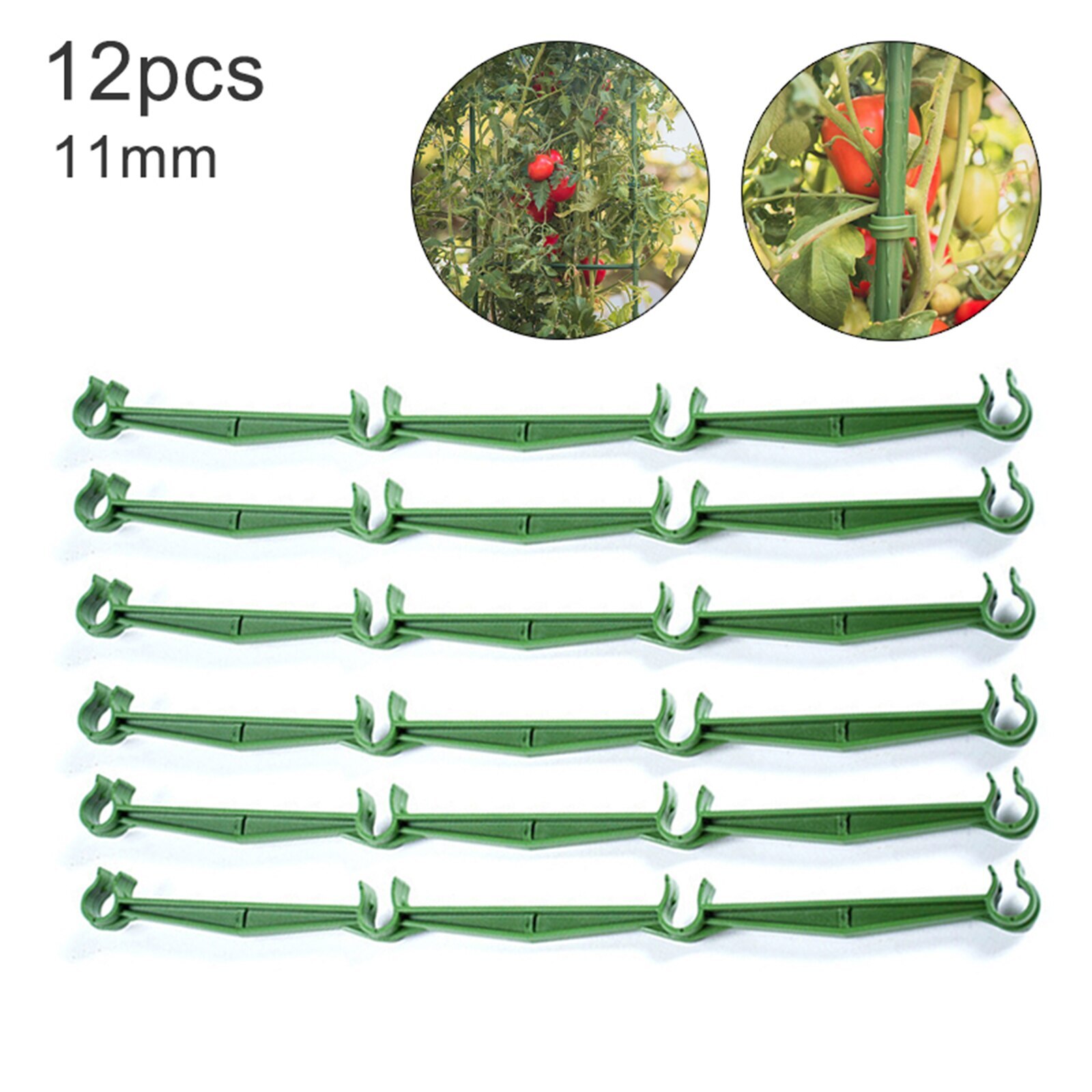 12Pcs Garden Reusable Expandable Trellis Connectors Tools Tomato Cages Arm Adjustable Plastic Vegetable Connecting Rod: B1 11mm 30cm