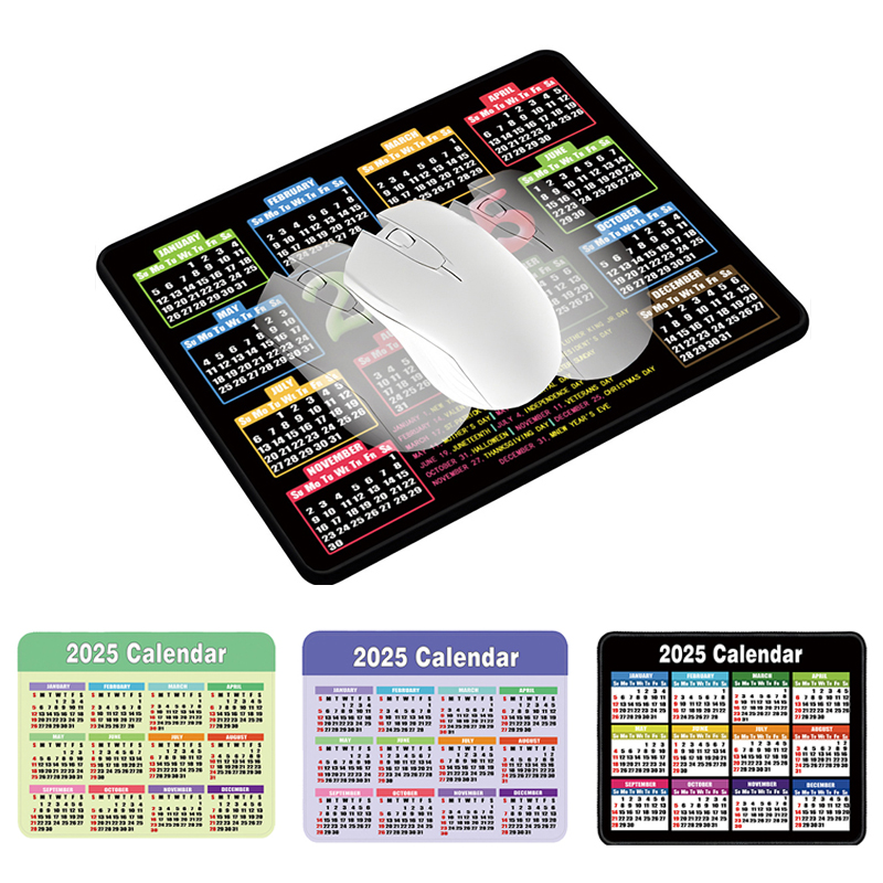 Portable Calendar Mouse Pad Non-Slip Rubber Computers Laptop Mouse Pads Small Office Mousepad Durable Year