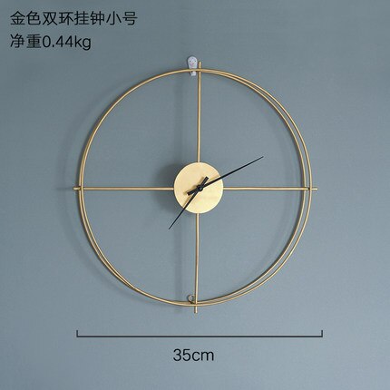 American Style Living Room Decoration Wall Clock Simple Modern Rose Gold Home Decor Wall Watch Art Adornment: Black