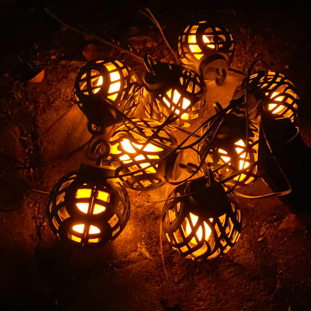 Sol-ledede strenglys lanterner flammerlys udendørs solstrenglys haven lys udendørs haven dekorative lys