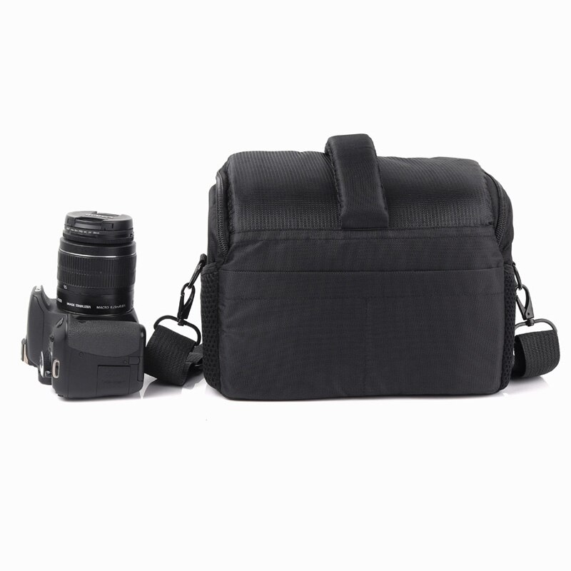 Roadfisher-bolsa tipo bandolera para cámara Estuche para gafas Nikon D3200 D3100 D5100 D5200 D5300 D3400, resistente al agua, nailon: Black