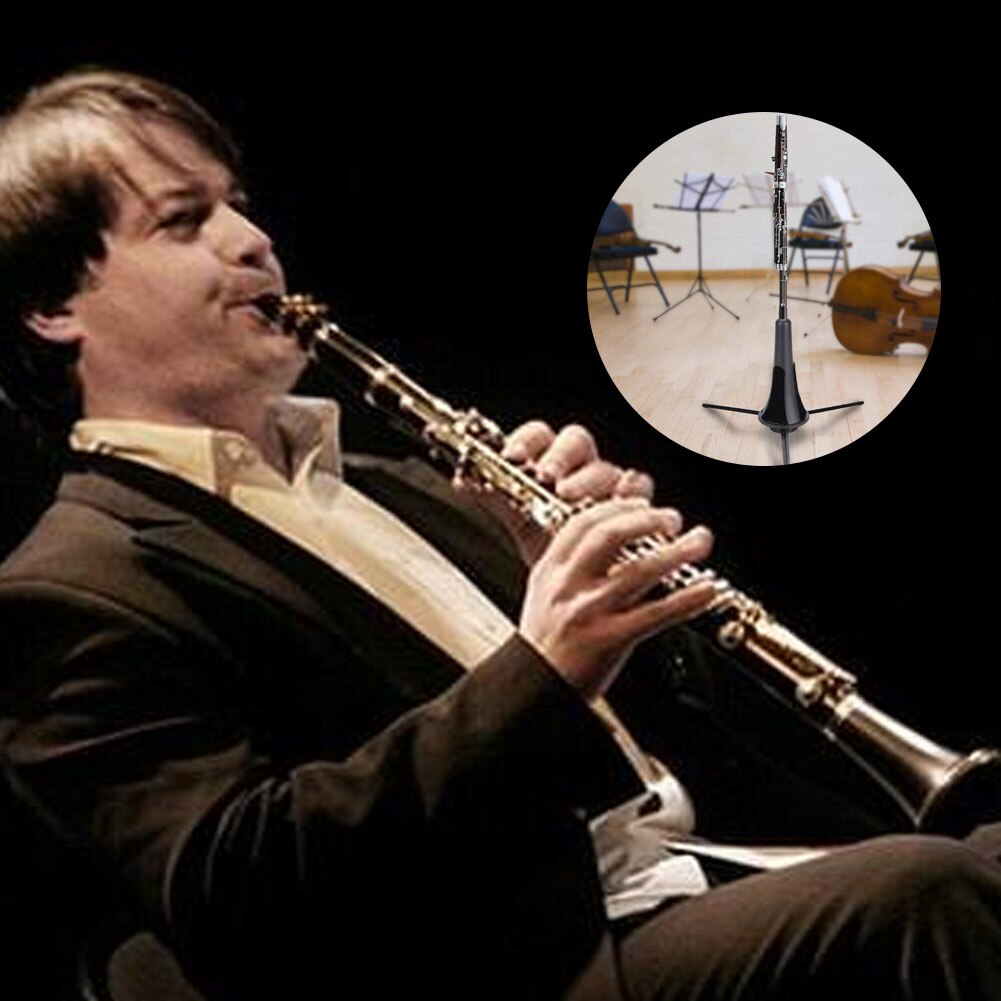 Support de support de flûte trompette avec 3 pieds support de support de trompette pliable support de repos pour hautbois flûte clarinette saxo Instruments à vent