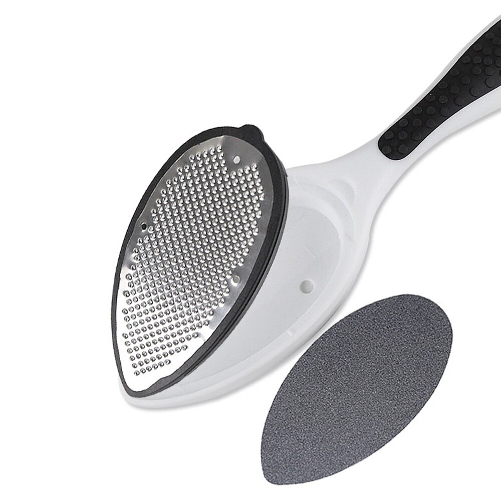 1Pcs Hard Dead Skin Eelt Remover Voet Bestand Voet Pedicure Dubbele Side Schuren Bestand Herbruikbare Wasbare Roestvrij Staal Bestand