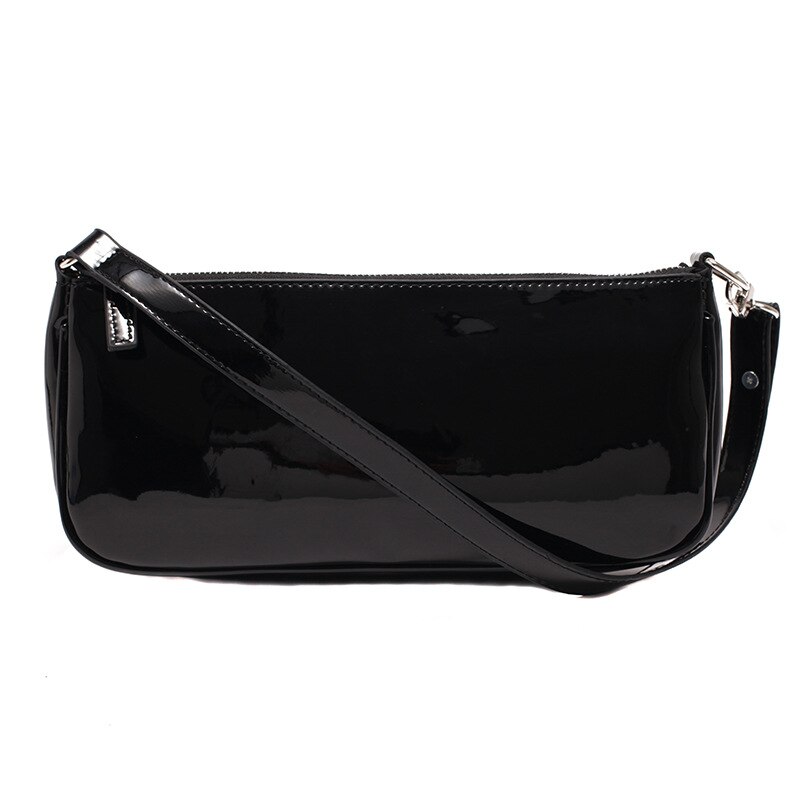 Retro Frankrijk Oksel Tas Voor Vrouwen Baguette Tas Toevallige Effen Kleur Mini Handtassen Geavanceerde Pu Schoudertas Dames Bakken: Black