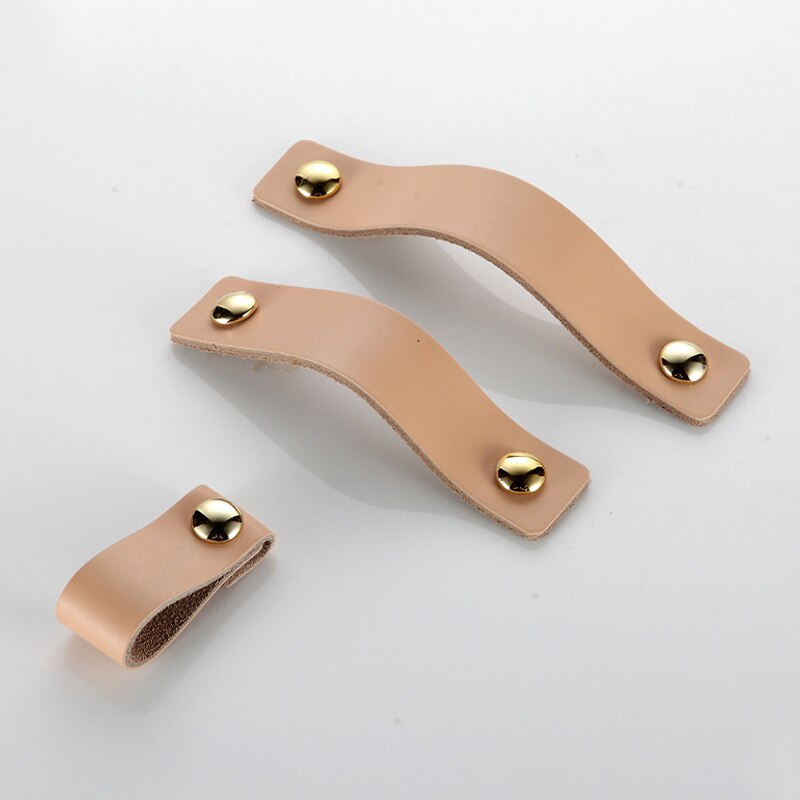 Leather Dresser Handle Wardrobe Drawer Pulls Equipment Cabinet Kitchen Handle Black Door Knobs And Handles For Furniture