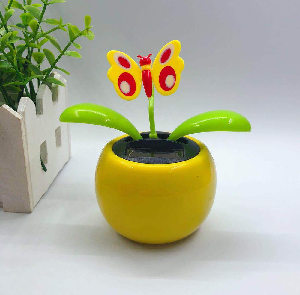 Magia Solar Powered Dancing Fiori Oscillante Bobble Regalo Del Giocattolo Auto Della Decorazione Della Novità Felice Danza Solare Giocattoli Regalo Per I Bambini