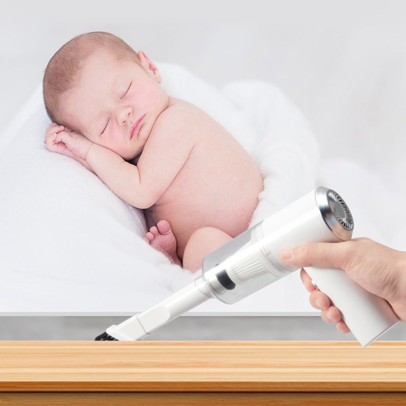 Mini Cordless Handheld Keyboard Drawer Vacuum Cleaner with LED Lamp Pet Hair Powerful Cyclonic Portable USB for Car Home