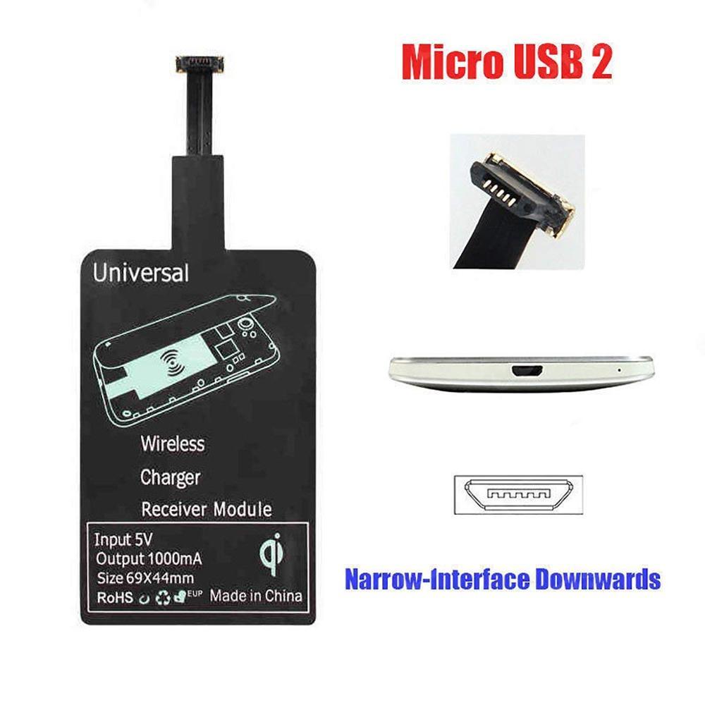 Für iPhone 6 7 Micro Usb Qi Wireless Charging-Receiver Adapter Für Xiaomi Redmi Hinweis 6 Huawei Honor Microusb Ladegerät für TYPE-C: Micro USB 2